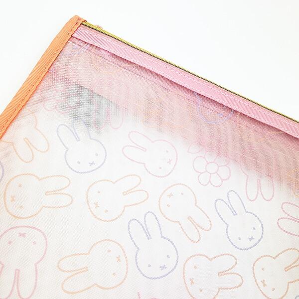 ミッフィー miffy フラワー 2wayメッシュケース(ピンク) ポーチ 商品画像2：キャラグッズPERFECT WORLD TOKYO