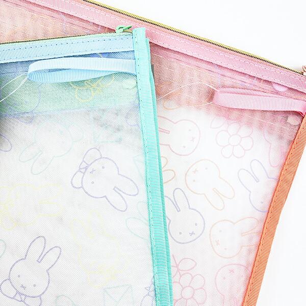 ミッフィー miffy フラワー 2wayメッシュケース(ピンク) ポーチ 商品画像6：キャラグッズPERFECT WORLD TOKYO