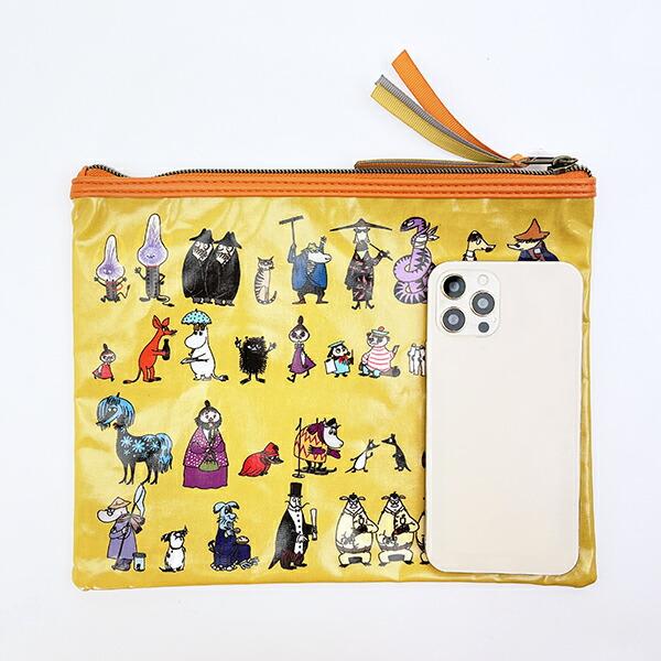 ムーミン オールスター フラットポーチ (イエロー) MOOMIN 商品画像3：キャラグッズPERFECT WORLD TOKYO