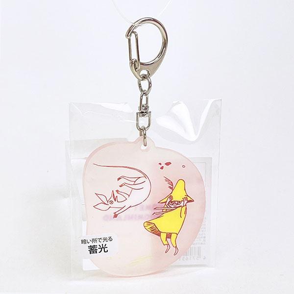 ムーミン 蓄光アクリルキーホルダー COMET ピンク MOOMIN