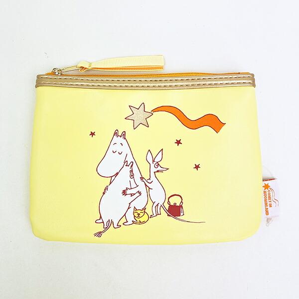 ムーミン フラットポーチ COMET イエロー MOOMIN