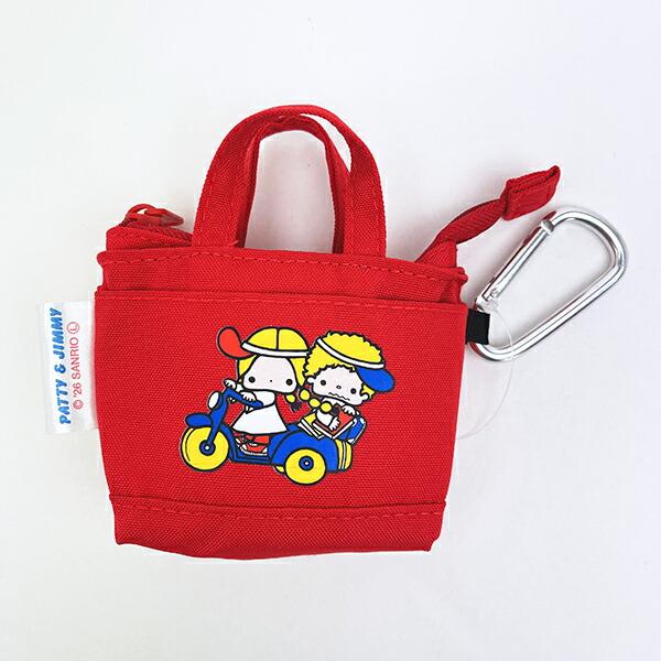 サンリオ パティ＆ジミー ミニトートバッグキーケース (レッド) Sanrio 商品画像1：キャラグッズPERFECT WORLD TOKYO