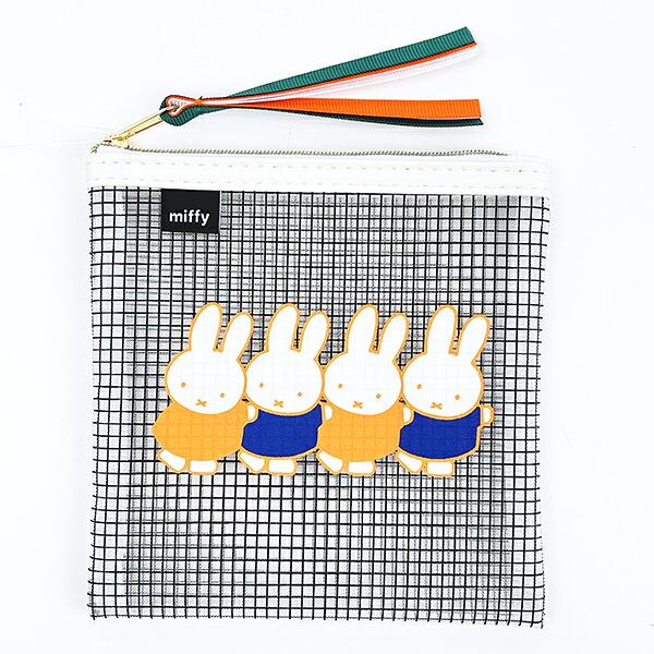 ミッフィー miffy メッシュポーチ (オレンジ)