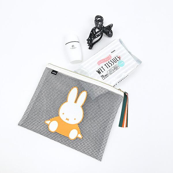 ミッフィー miffy フラットメッシュポーチ (オレンジ) 商品画像3：キャラグッズPERFECT WORLD TOKYO