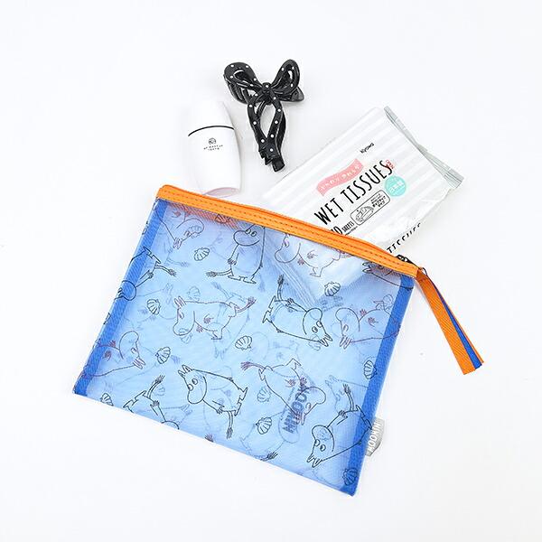ムーミン フラットメッシュポーチ (ブルー) MOOMIN 商品画像3：キャラグッズPERFECT WORLD TOKYO