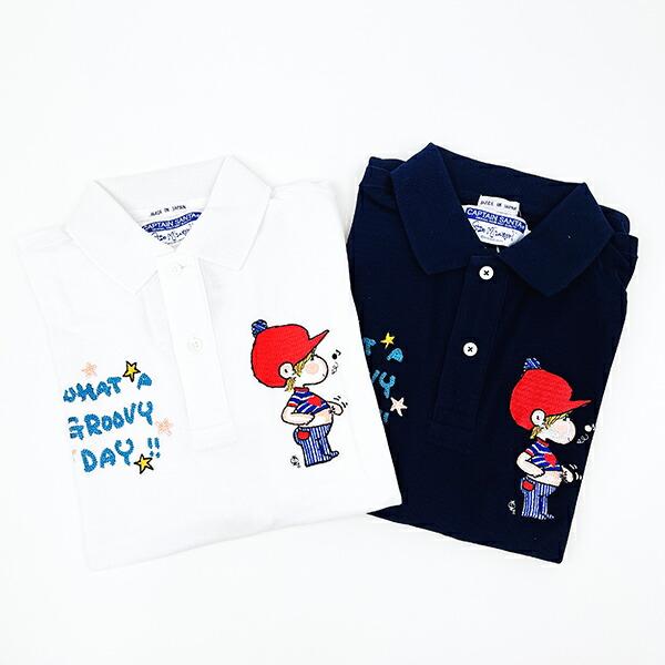 水森亜土 キャプテンサンタ コラボ ポロシャツ (M) ホワイト アパレル 商品画像7：キャラグッズPERFECT WORLD TOKYO