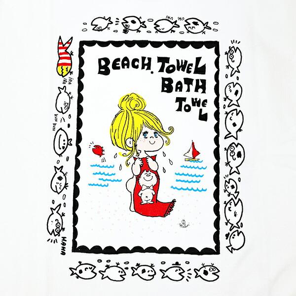 水森亜土 キャプテンサンタ コラボ Tシャツ (L) ホワイト アパレル 商品画像2：キャラグッズPERFECT WORLD TOKYO