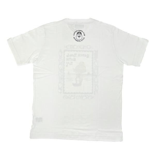 水森亜土 キャプテンサンタ コラボ Tシャツ (L) ホワイト アパレル 商品画像4：キャラグッズPERFECT WORLD TOKYO