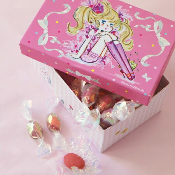 水森亜土 ショコラボックス いちごアーモンドチョコレート入り ギフト 商品画像2：キャラグッズPERFECT WORLD TOKYO