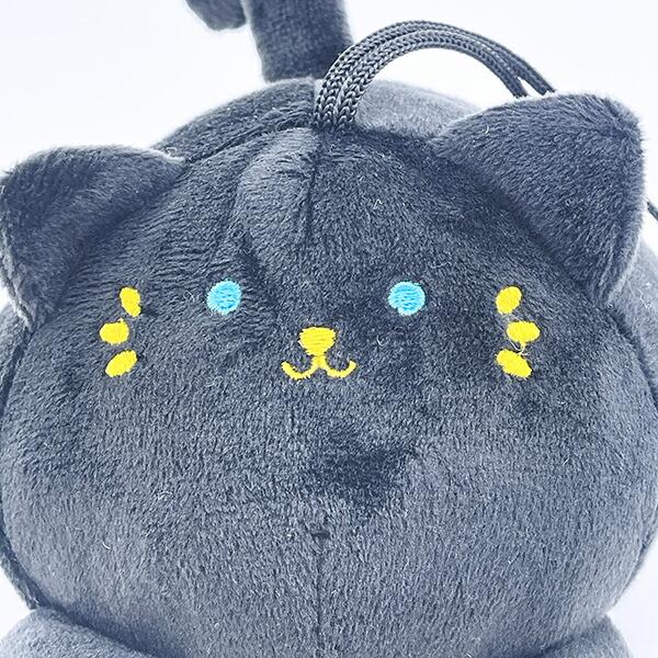 クマアンドベアープロデュース まんまる黒猫 ぬいぐるみ 猫 ストラップ 商品画像2：キャラグッズPERFECT WORLD TOKYO