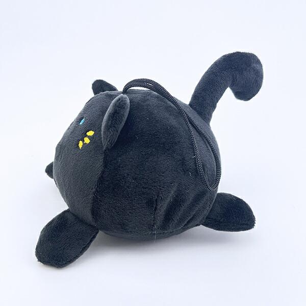 クマアンドベアープロデュース まんまる黒猫 ぬいぐるみ 猫 ストラップ 商品画像3：キャラグッズPERFECT WORLD TOKYO