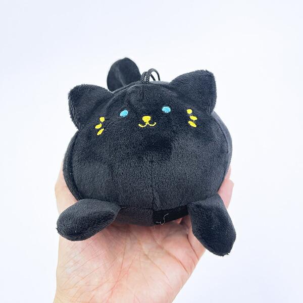 クマアンドベアープロデュース まんまる黒猫 ぬいぐるみ 猫 ストラップ 商品画像6：キャラグッズPERFECT WORLD TOKYO
