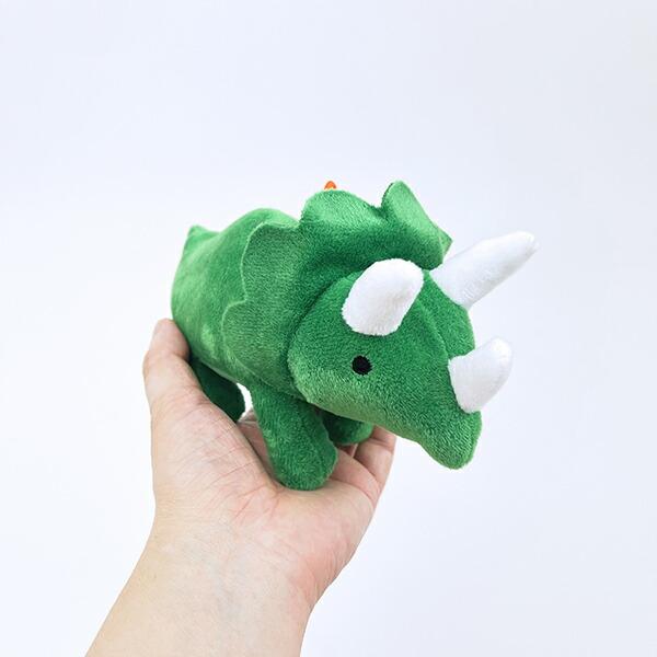 ふわダイナソーコレクション 本格派 トリケラトプス ストラップ付 ぬいぐるみ (グリーン) 恐竜 商品画像4：キャラグッズPERFECT WORLD TOKYO