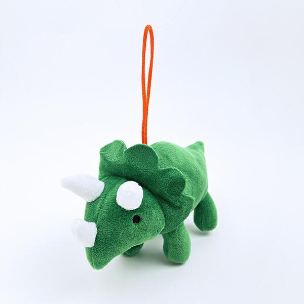 ふわダイナソーコレクション 本格派 トリケラトプス ストラップ付 ぬいぐるみ (グリーン) 恐竜 商品画像5：キャラグッズPERFECT WORLD TOKYO