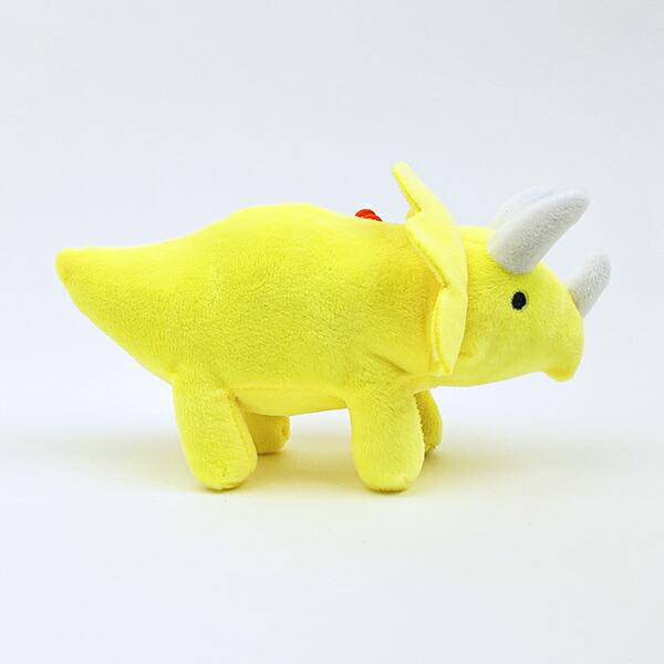 ふわダイナソーコレクション 本格派 トリケラトプス ストラップ付 ぬいぐるみ (イエロー) 恐竜 商品画像3：キャラグッズPERFECT WORLD TOKYO