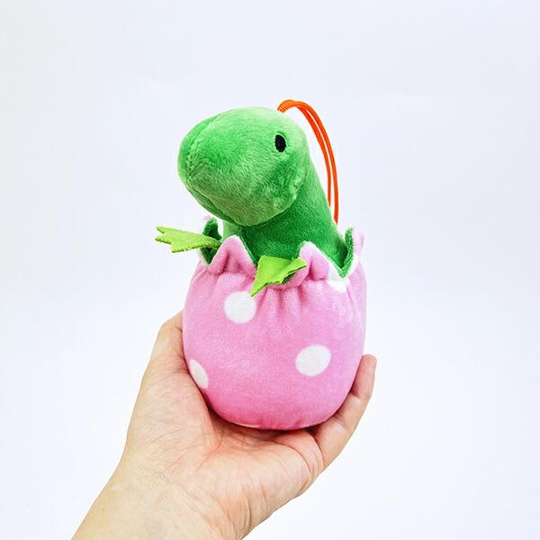 ふわダイナソーコレクション 本格派 たまごステゴサウルス ストラップ付 ぬいぐるみ (ピンクドット) 恐竜 商品画像6：キャラグッズPERFECT WORLD TOKYO
