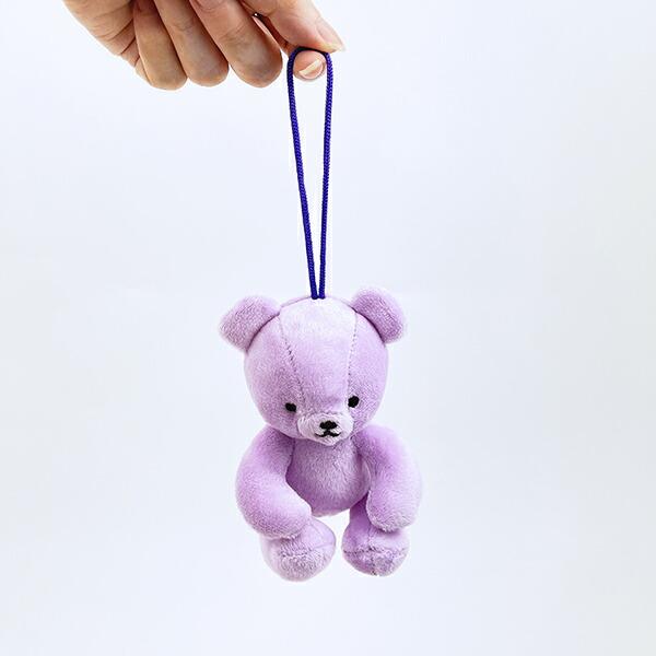 クマアンドベアープロデュース 推しハグベア ぬいぐるみ (パープル) テディベア ストラップ 缶バッジ 商品画像5：キャラグッズPERFECT WORLD TOKYO