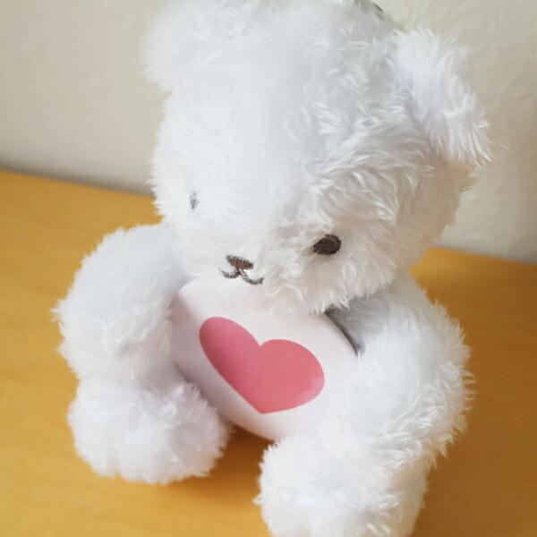 クマアンドベア ハグっと缶バッジベア ぬいぐるみ ホワイト マスコット テディベア kuma and bear 商品画像5：キャラグッズPERFECT WORLD TOKYO