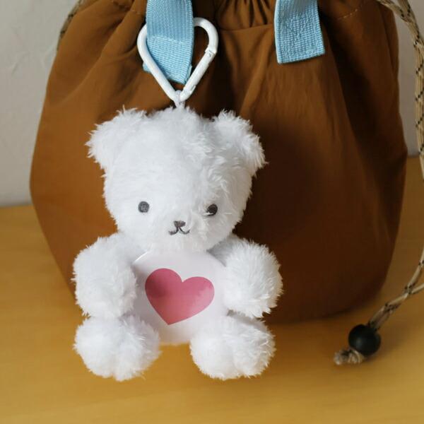 クマアンドベア ハグっと缶バッジベア ぬいぐるみ ホワイト マスコット テディベア kuma and bear 商品画像7：キャラグッズPERFECT WORLD TOKYO