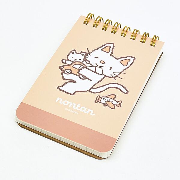 ノンタン ぱっぱらぱなし A7 リングメモ ライトピンク 文具 eHONTOMO 商品画像2：キャラグッズPERFECT WORLD TOKYO