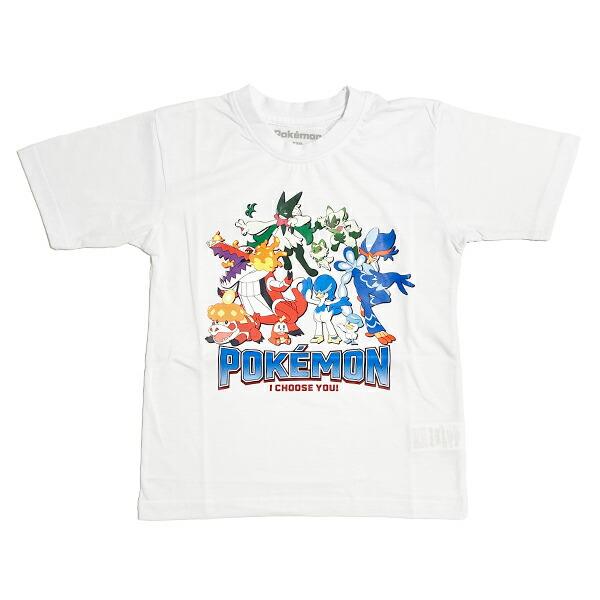 ポケットモンスター Tシャツ(130cm) 御三家集合 ホワイト キッズ ポケモン ア･･･