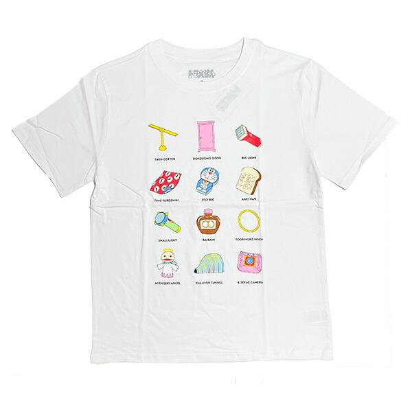 ドラえもん Tシャツ(L) ひみつ道具 ホワイト アパレル