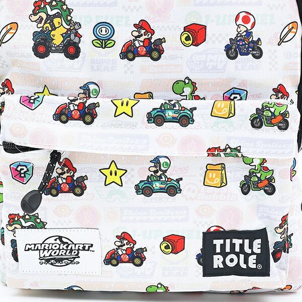 スーパーマリオ マリオカート ワールド KIDSデイパック （ホワイト） リュック キッズ 任天堂 商品画像3：キャラグッズPERFECT WORLD TOKYO