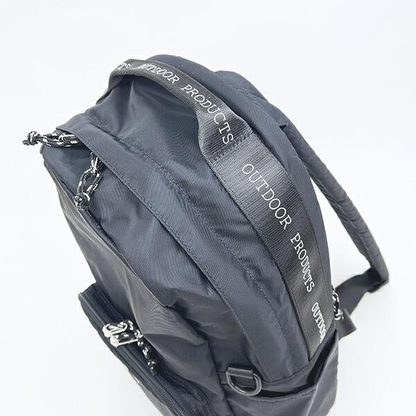 OUTDOOR PRODUCTS ラスターツイル ロゴプリントリュック ブラック アウトドアプロダクツ 商品画像4：キャラグッズPERFECT WORLD TOKYO