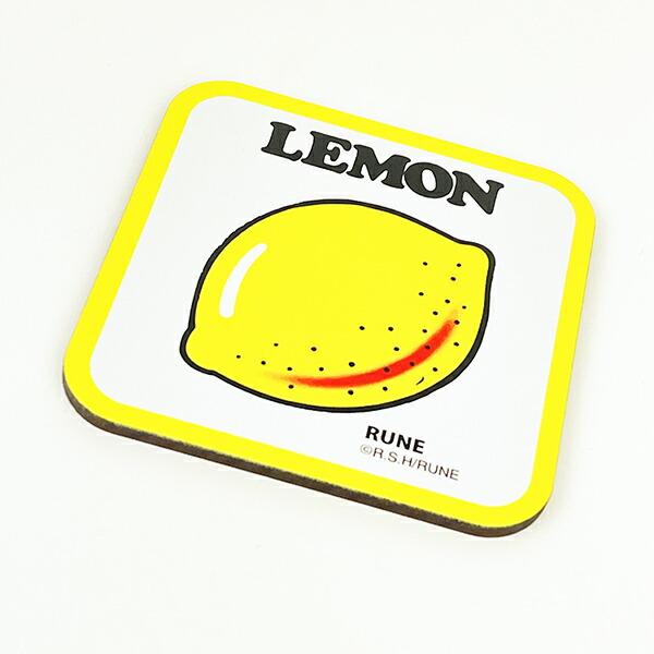 内藤ルネ LEMON コースター イエロー キッチン 日本製 商品画像2：キャラグッズPERFECT WORLD TOKYO