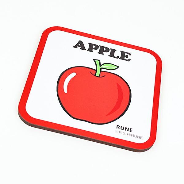 内藤ルネ APPLE コースター レッド キッチン 日本製 商品画像2：キャラグッズPERFECT WORLD TOKYO