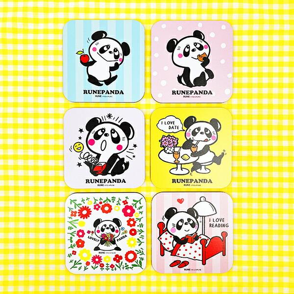 内藤ルネ ルネパンダ コースター (Cookie) ピンク キッチン 日本製 商品画像4：キャラグッズPERFECT WORLD TOKYO