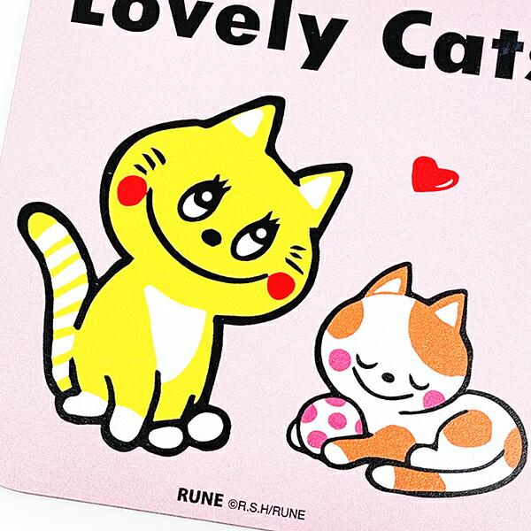 内藤ルネ Lovely Cats コースター キッチン 日本製 商品画像2：キャラグッズPERFECT WORLD TOKYO