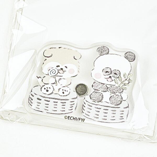 ほわころくらぶ アクリルマグネット しばころちゃん＆ぱんころちゃん インテリア 文具 商品画像2：キャラグッズPERFECT WORLD TOKYO