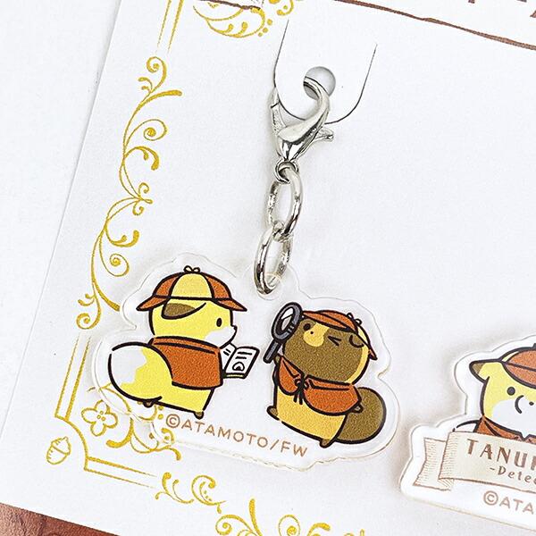 タヌキとキツネ アクリルチャーム2種セット キーホルダー 日本製 商品画像2：キャラグッズPERFECT WORLD TOKYO