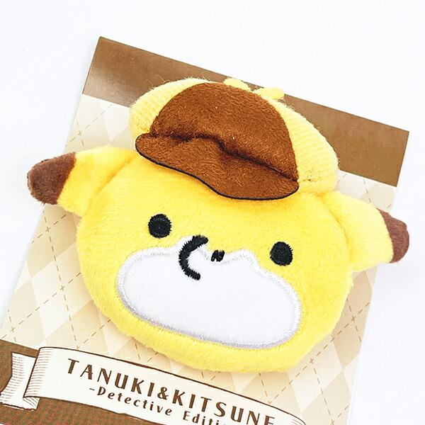 タヌキとキツネ (キツネ) ぬいぐるみバッジ 商品画像2：キャラグッズPERFECT WORLD TOKYO