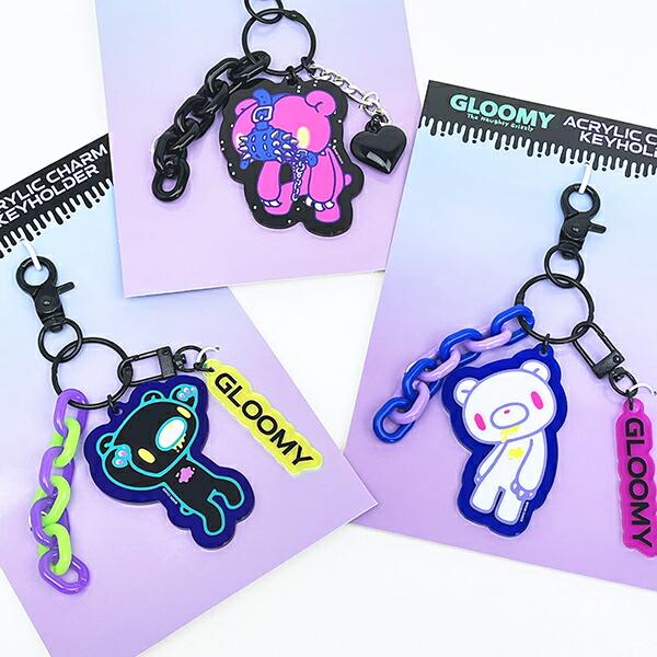 GLOOMY(グルーミー) アクリルチャームキーホルダーC サイバーポップver. (ホワイト) 商品画像3：キャラグッズPERFECT WORLD TOKYO