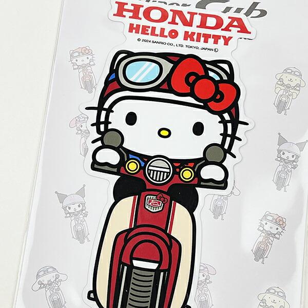 サンリオ ハローキティ×HONDA ビッグサイズステッカー (スーパーカブ) カー用品 日本製 Sanrio 商品画像2：キャラグッズPERFECT WORLD TOKYO