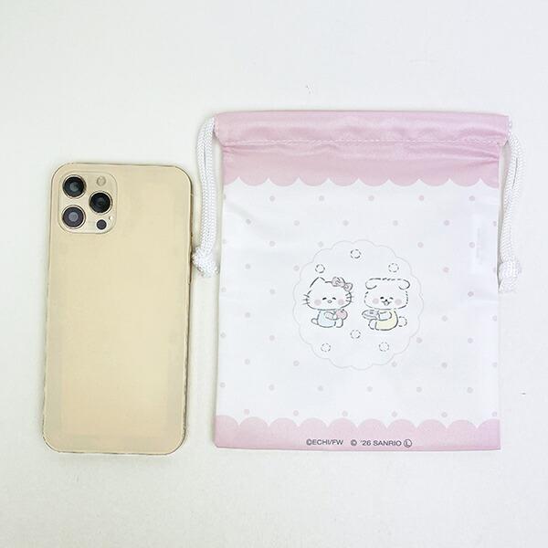 ほわころくらぶ × サンリキャラクターズ (ほわころちゃん＆ハローキティ) 巾着 Sanrio 商品画像3：キャラグッズPERFECT WORLD TOKYO