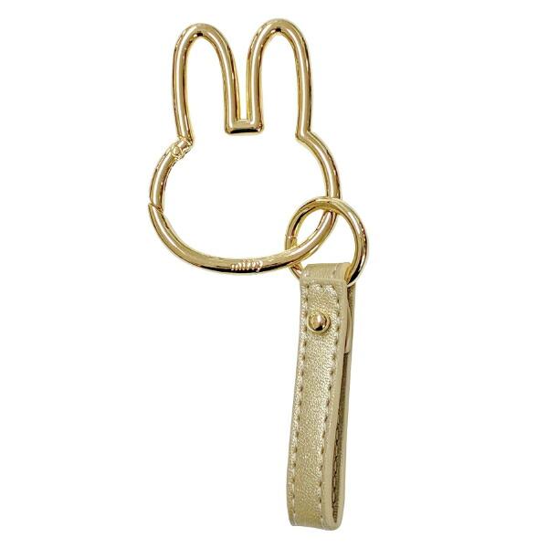 ミッフィー miffy カラビナスマートキーホルダー ゴールド ストラップ フェイ･･･