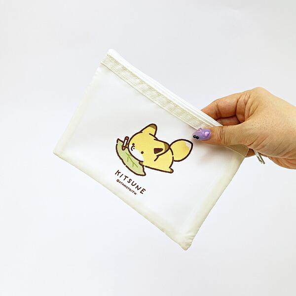タヌキとキツネ キツネ メッシュミニポーチ 商品画像5：キャラグッズPERFECT WORLD TOKYO