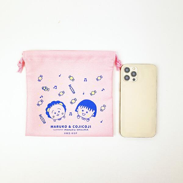 まる子とコジコジ eHONTOMO 巾着 ピンク まるコジ 商品画像4：キャラグッズPERFECT WORLD TOKYO