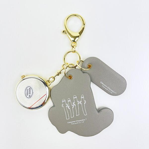 ムーミン 型押しレザーチャームキーホルダーウォッチ グレー 時計 MOOMIN 商品画像3：キャラグッズPERFECT WORLD TOKYO
