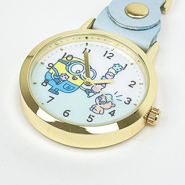 ミニオンズ レザーキーチェーンウォッチ ブルー 時計 商品画像3：キャラグッズPERFECT WORLD TOKYO