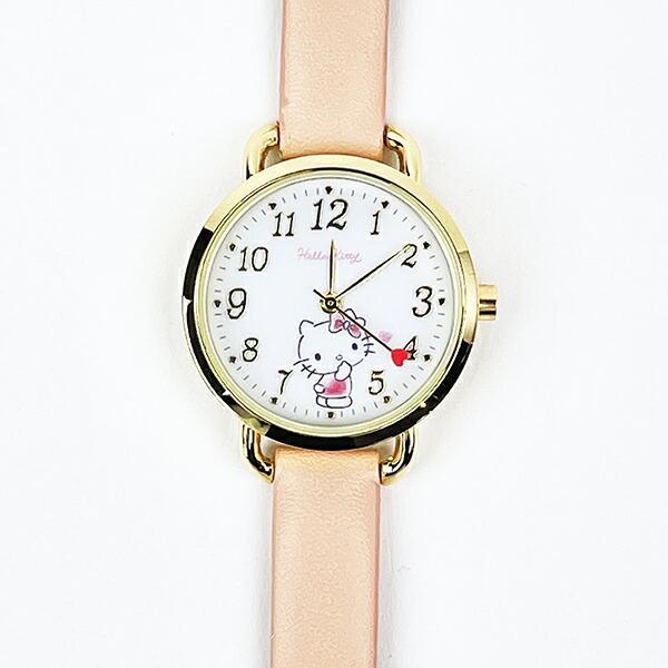 サンリオ ハローキティ ハート針ウォッチ(ピンク) 時計 Sanrio 商品画像1：キャラグッズPERFECT WORLD TOKYO