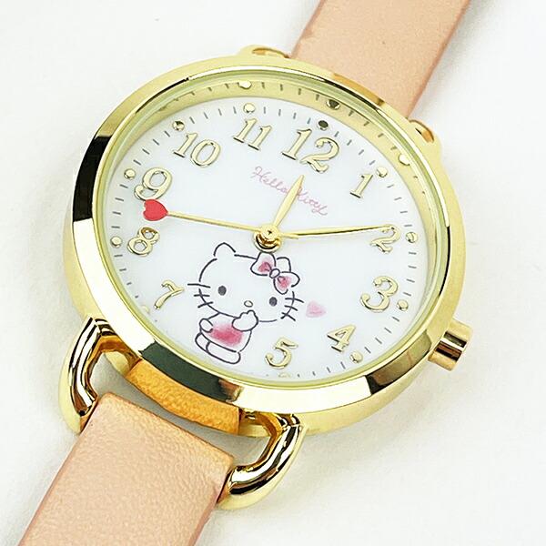 サンリオ ハローキティ ハート針ウォッチ(ピンク) 時計 Sanrio 商品画像2：キャラグッズPERFECT WORLD TOKYO