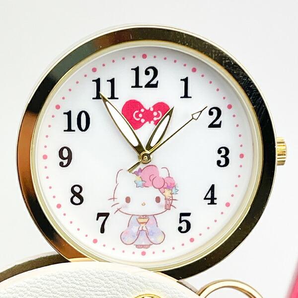サンリオ ハローキティ 和柄ハングウォッチ (ホワイト) 時計 Sanrio 商品画像2：キャラグッズPERFECT WORLD TOKYO