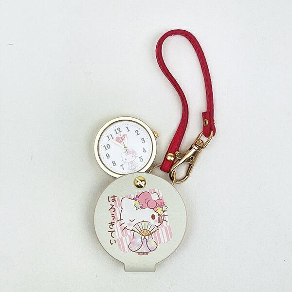 サンリオ ハローキティ 和柄ハングウォッチ (ホワイト) 時計 Sanrio