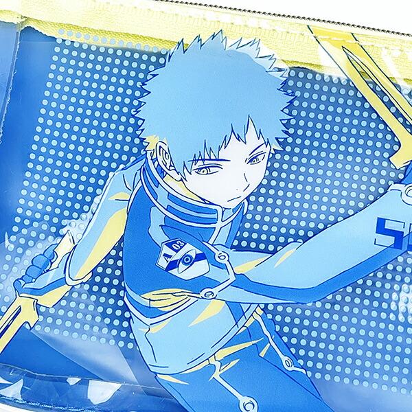 ワールドトリガー 風間蒼也 PVCポーチ (ブルー×イエロー) Mixing Colors 商品画像2：キャラグッズPERFECT WORLD TOKYO