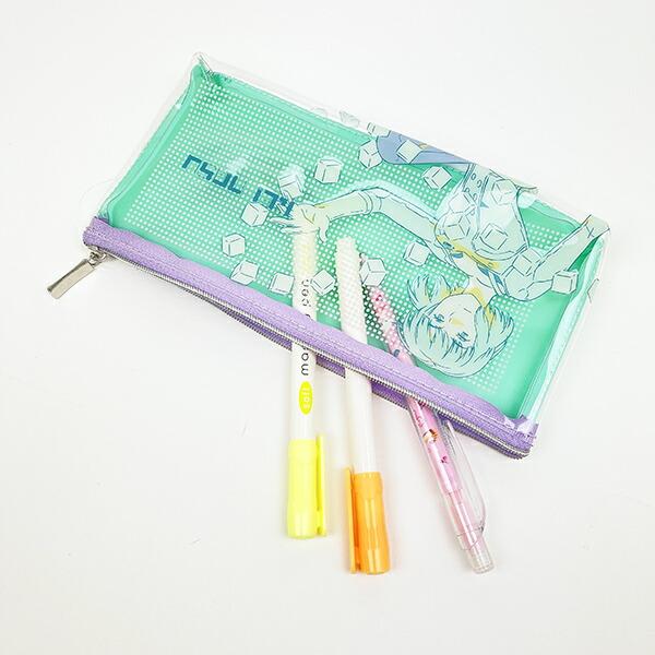 ワールドトリガー 那須玲 PVCポーチ (グリーン×パープル) Mixing Colors 商品画像4：キャラグッズPERFECT WORLD TOKYO