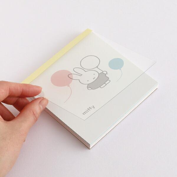 ミッフィー miffy メモパッド・スクエア (balloon) 文具 日本製 商品画像3：キャラグッズPERFECT WORLD TOKYO